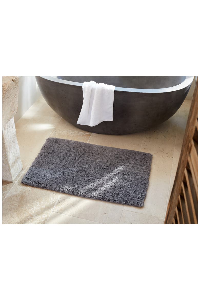 Organic Cotton Shag Bath Rug, Alternate, color, SLATE