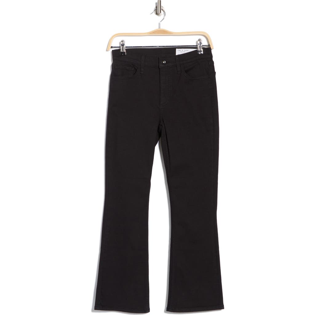 Rag & Bone Piper Crop Bootcut Jeans In Black