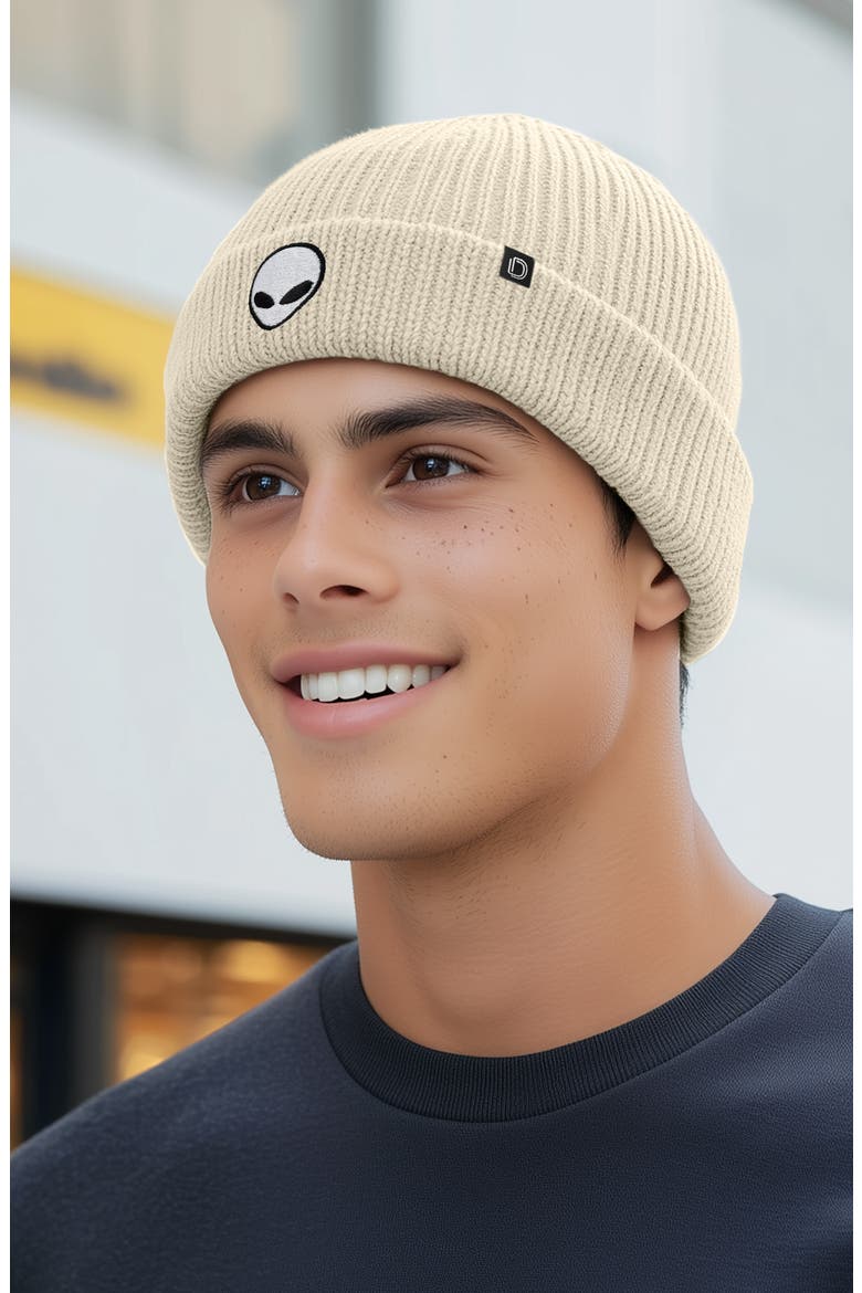 Alien Beanie, Alternate, color, Beige