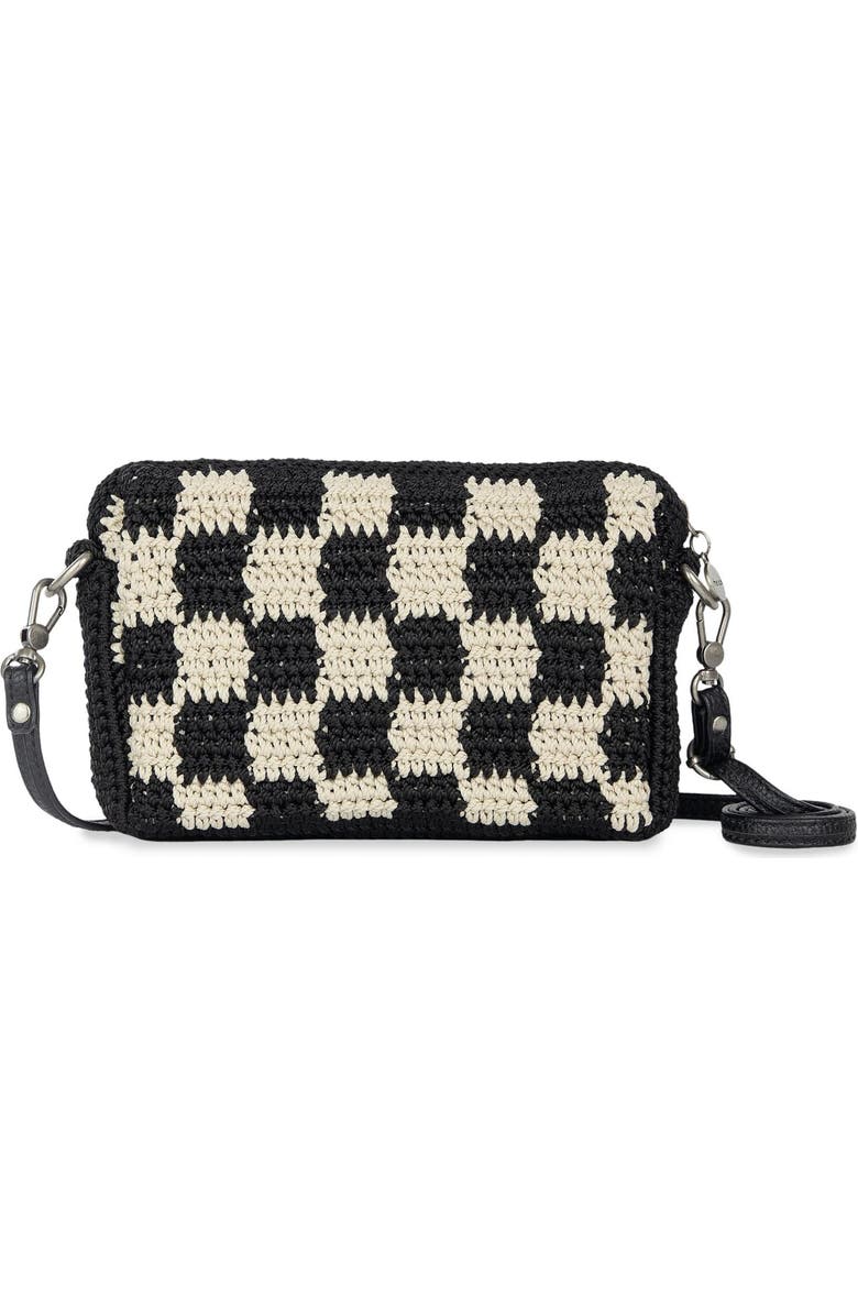 The Sak Cora Smartphone Crossbody Bag, Alternate, color, Black Check