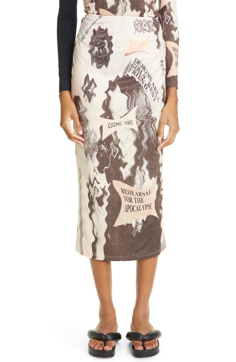 ELLISS Cosmic Vibes Midi Skirt, Main, color, 