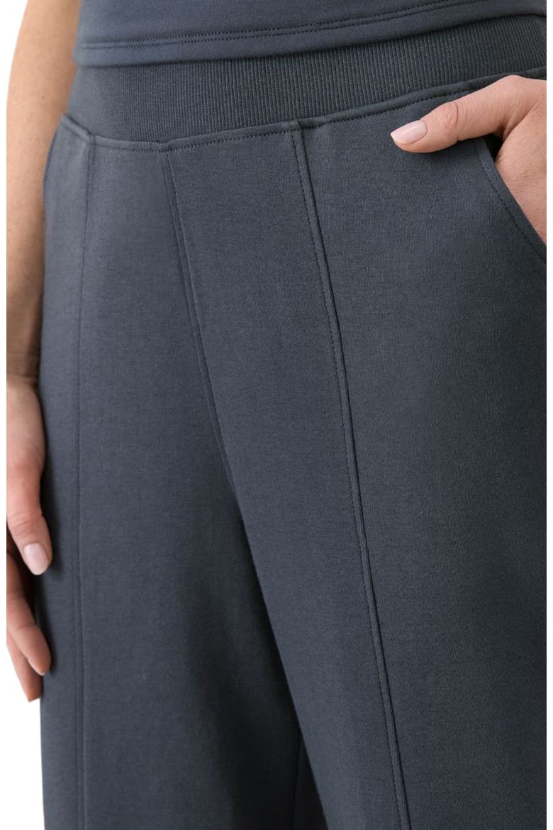 Organic Cotton Airplane Pintuck Wide Leg Pant, Alternate, color, Steel Blue