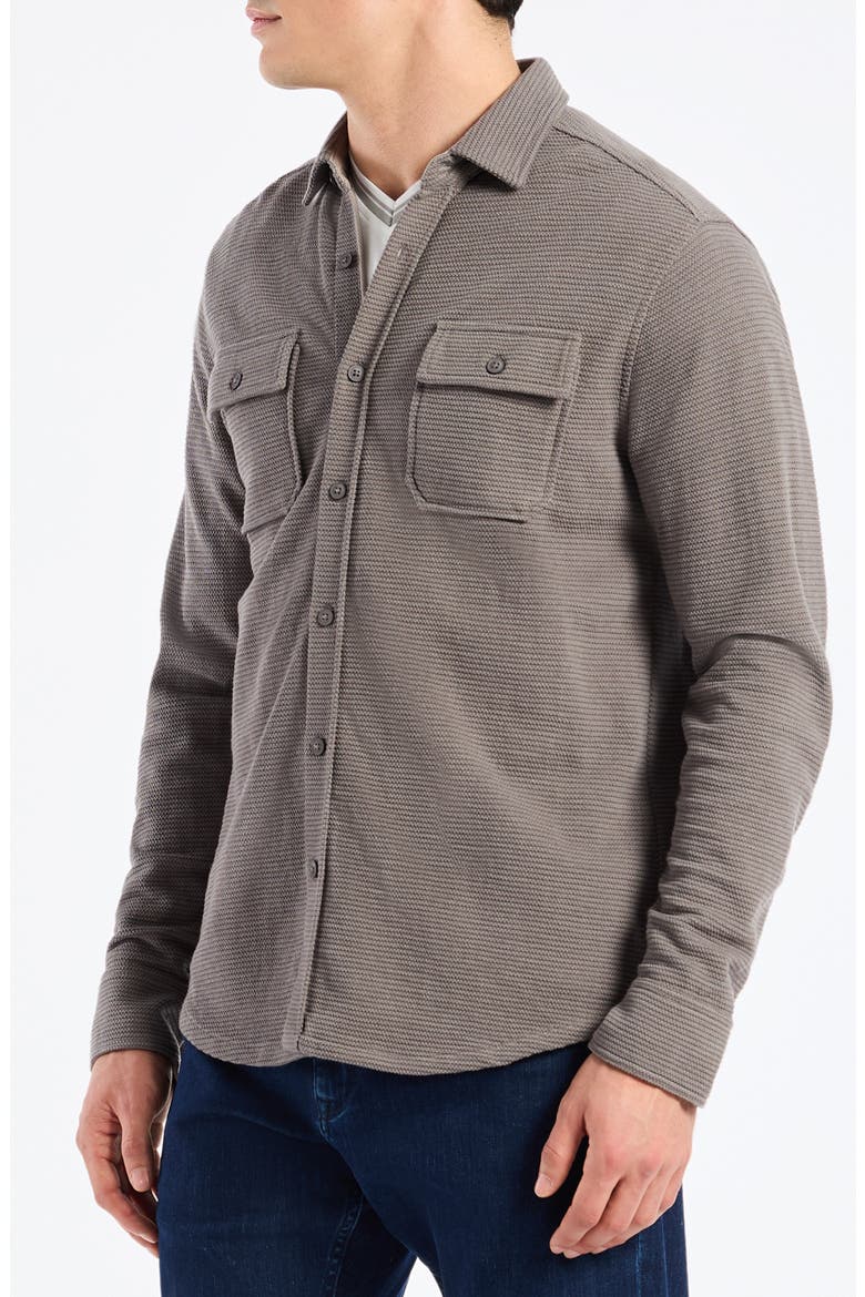 Brunner Knit Button-Up Shirt, Alternate, color, CHARCOAL