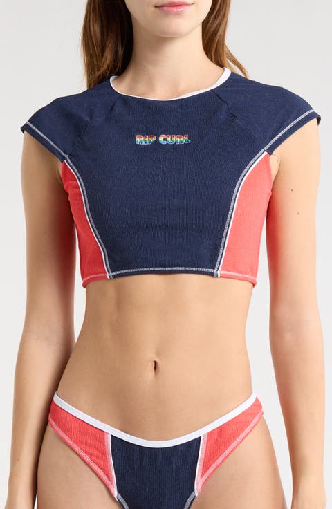 Surf Tide Short Sleeve Crop Rashguard