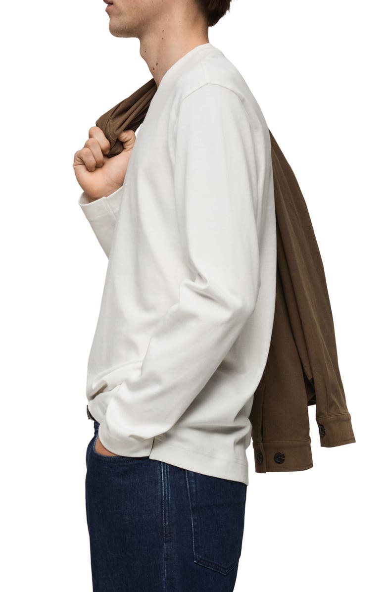MANGO Regular Fit Long Sleeve Cotton T-Shirt, Alternate, color, 