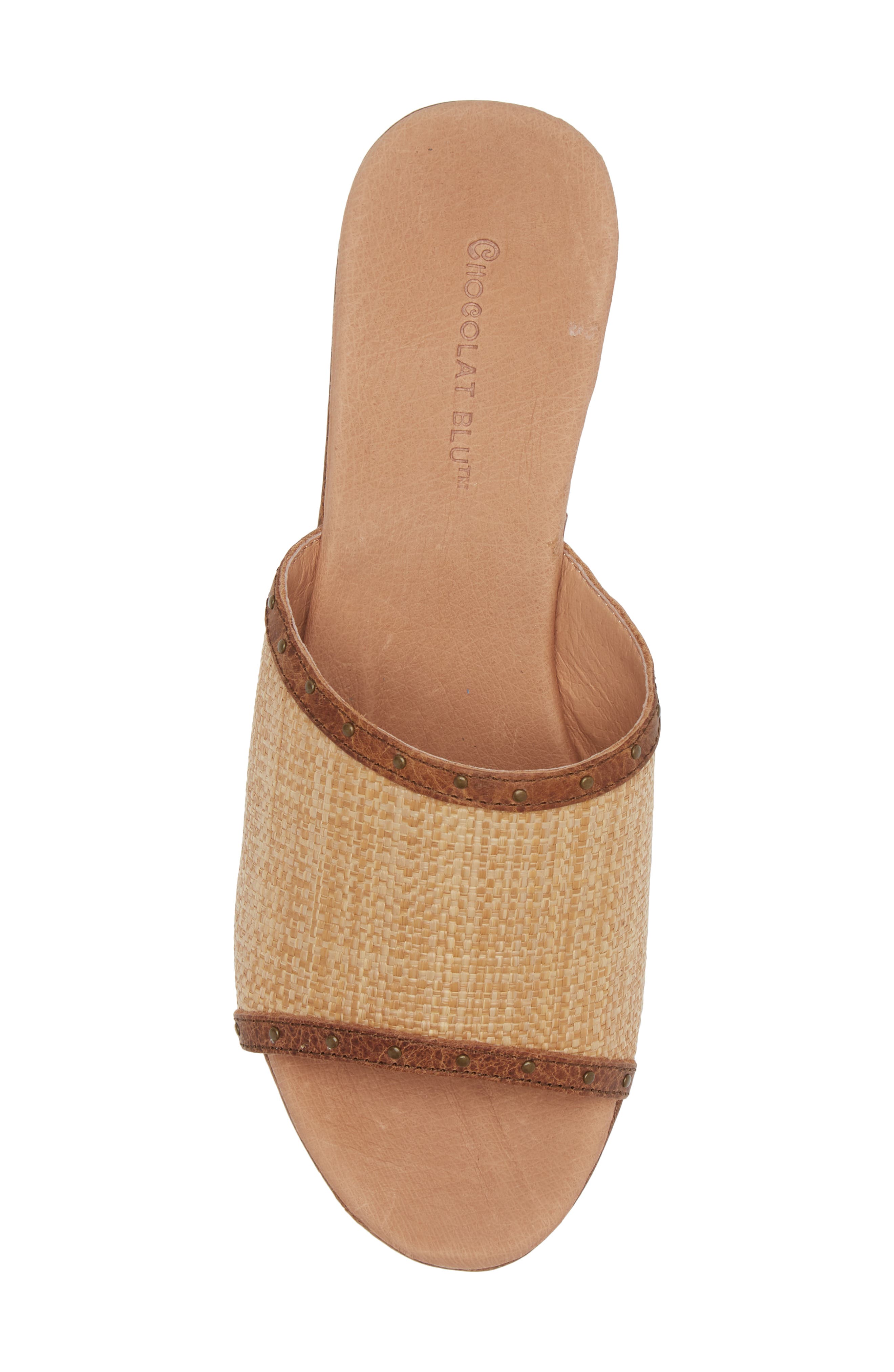 Chocolat Blu Guro Platform Sandal, Alternate, color, Brown Combo Raffia