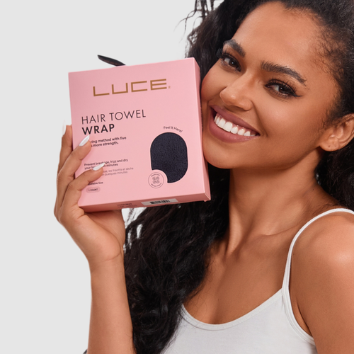 Luce Beauty Adjustable Hair Towel Wrap In Pink