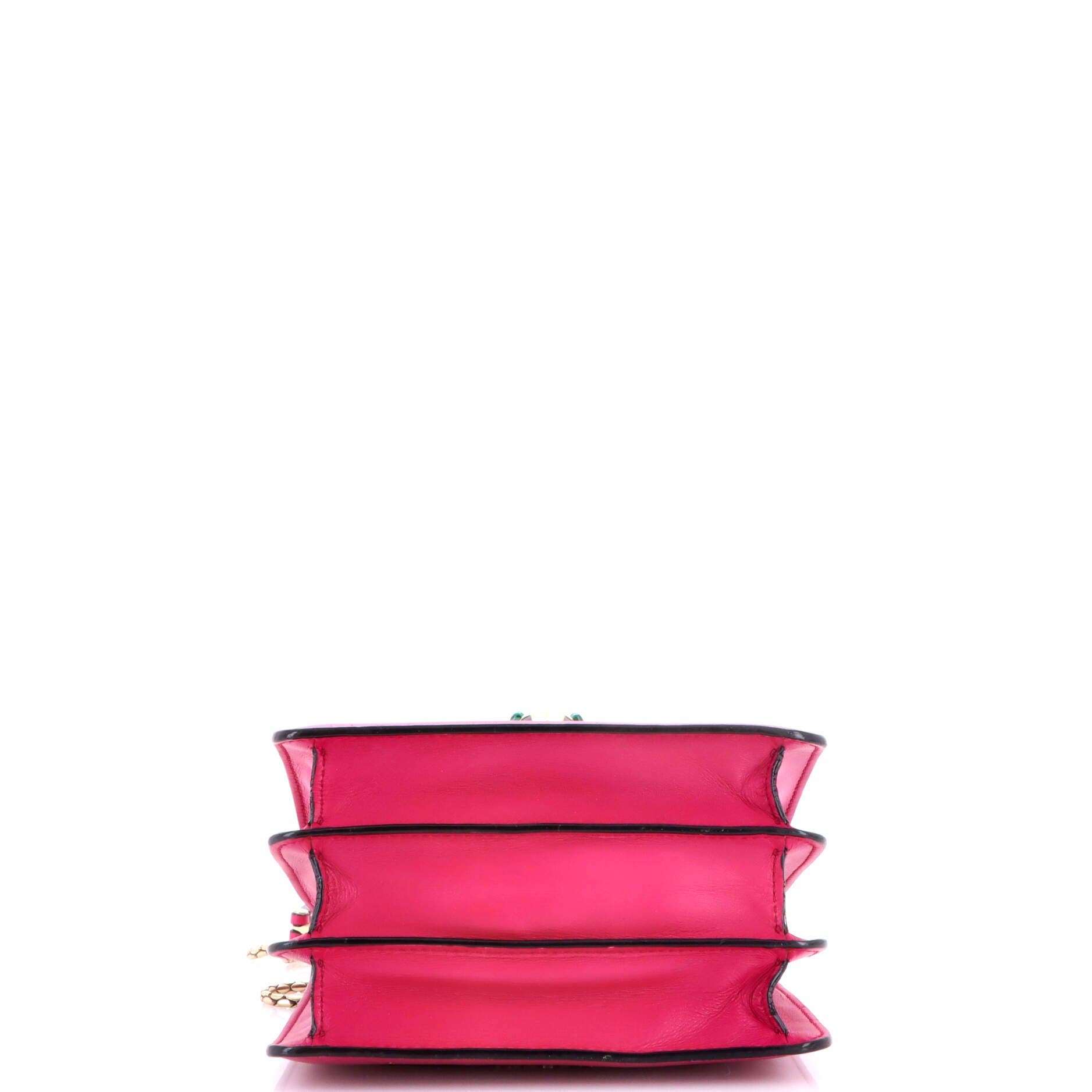 Serpenti Forever Top Handle Bag Leather Medium, Alternate, color, Pink