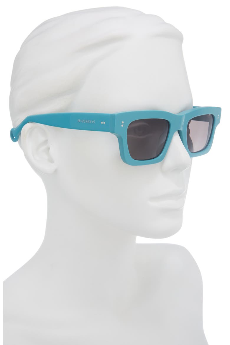 Rectangular Sunglasses, Alternate, color, TURQUOISE