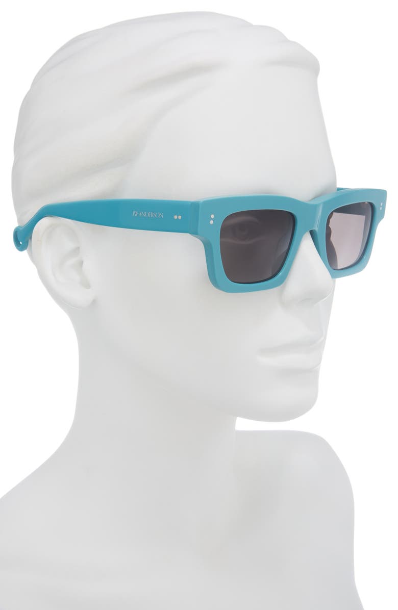 JW Anderson Rectangular Sunglasses, Alternate, color, Turquoise