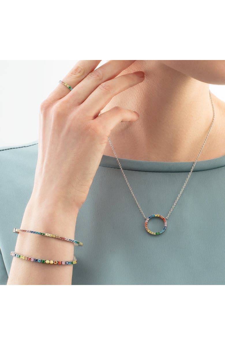 COEUR DE LION Eternal Love Silver Bangle, Alternate, color, Multicolor