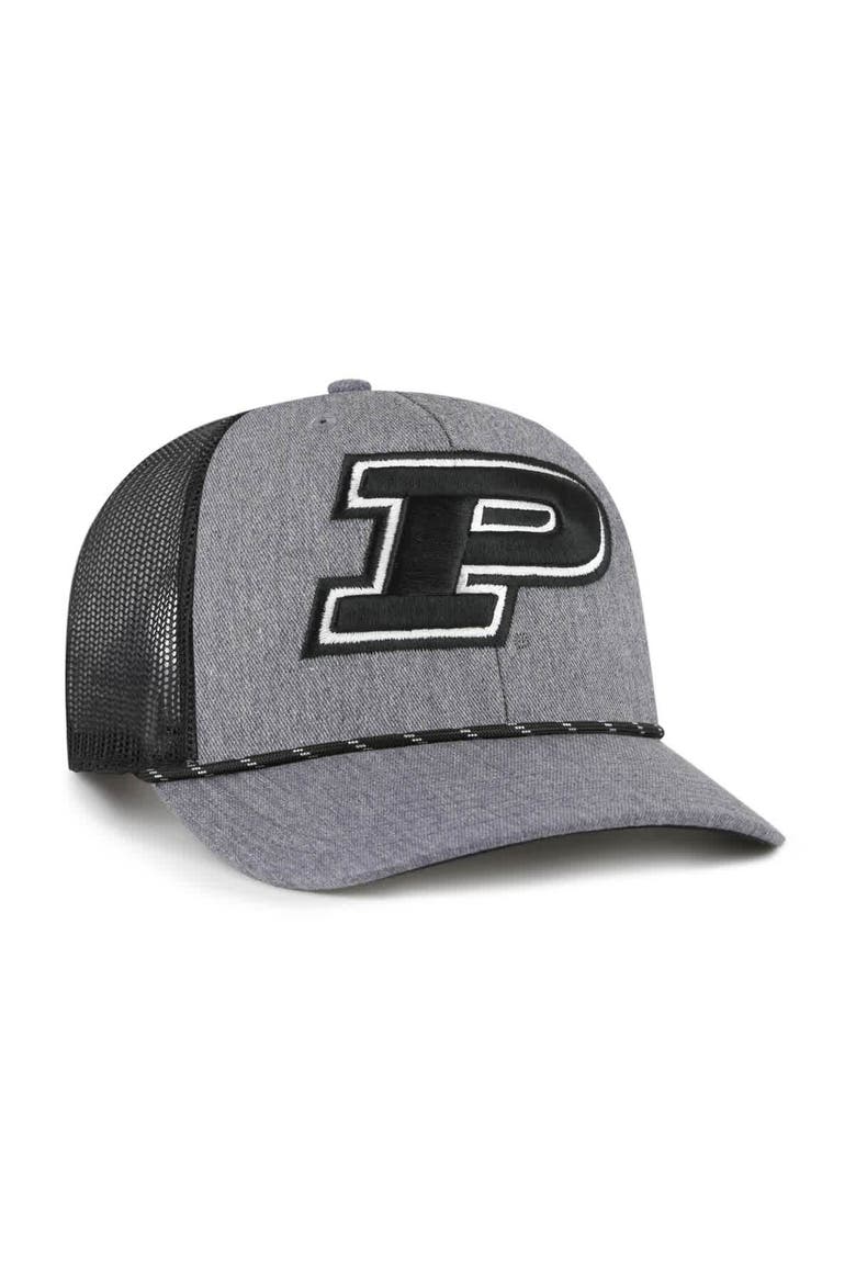 Men's '47  Gray Purdue Boilermakers Carbon Rope Adjustable Hat, Alternate, color, Gray