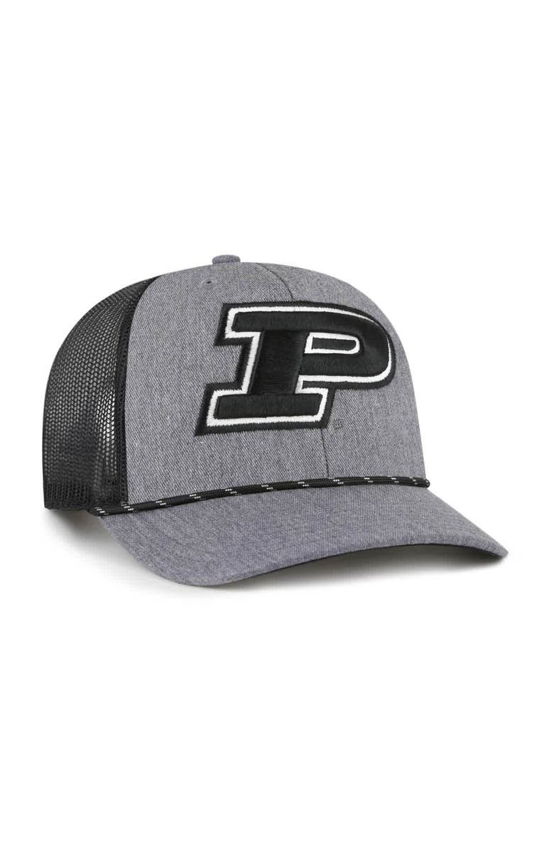 '47 Men's '47  Gray Purdue Boilermakers Carbon Rope Adjustable Hat, Alternate, color, Gray