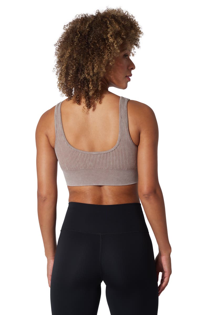 YOGALICIOUS Assorted 2-Pack Veyra Rib Seamless Sports Bras, Alternate, color, Tiramisu/ White Dove