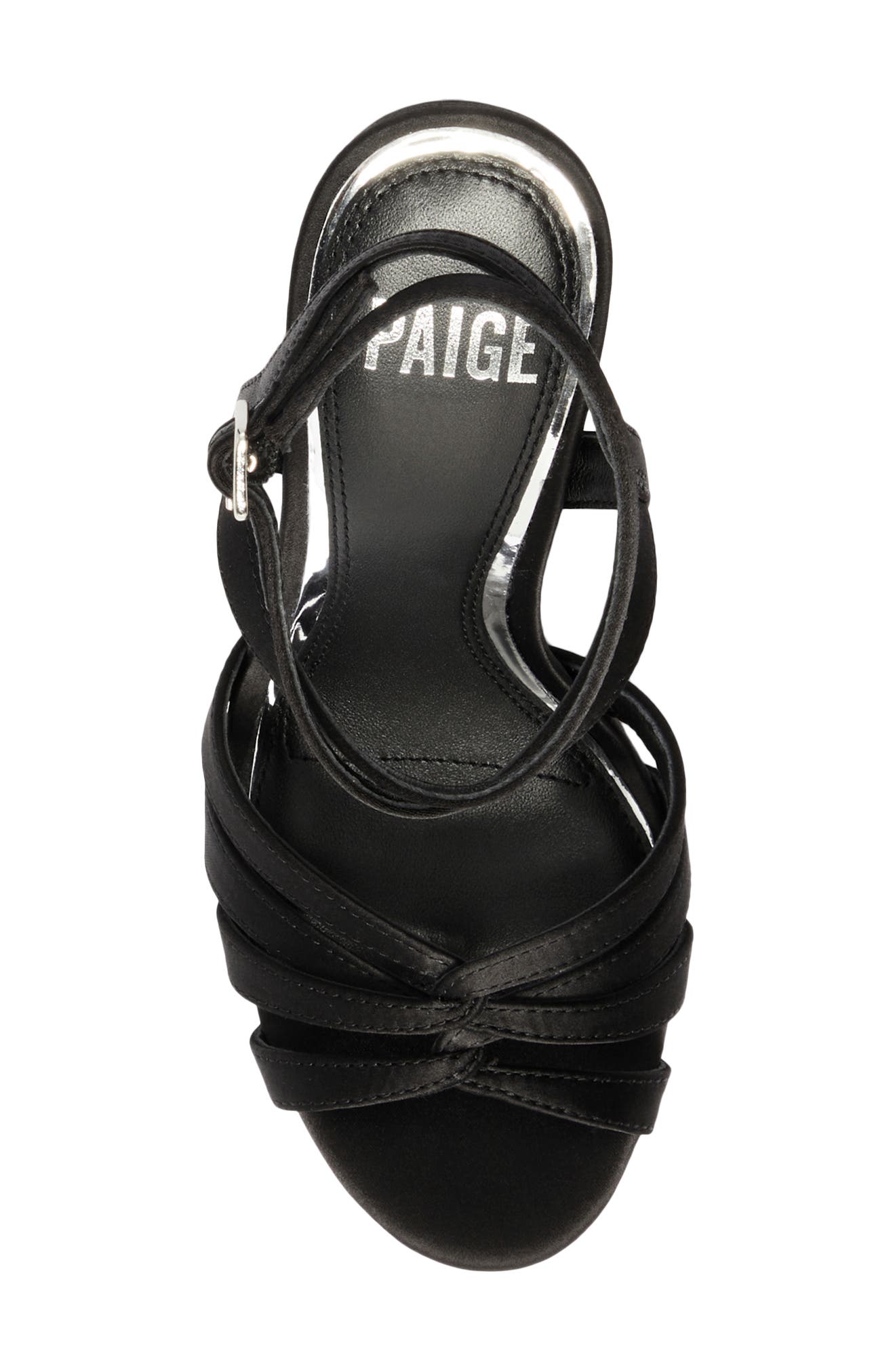 Charlee Ankle Strap Platform Sandal, Alternate, color, BLACK