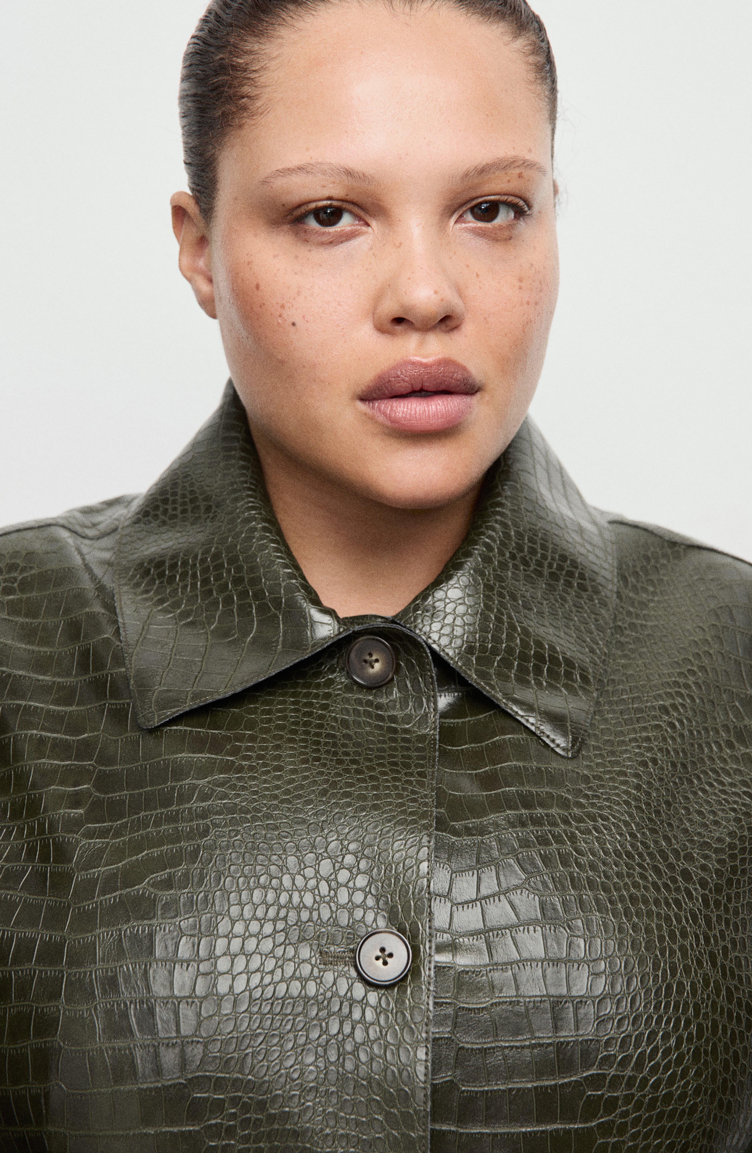 Nilo Croc Embossed Faux Leather Jacket (Women) | Nordstrom