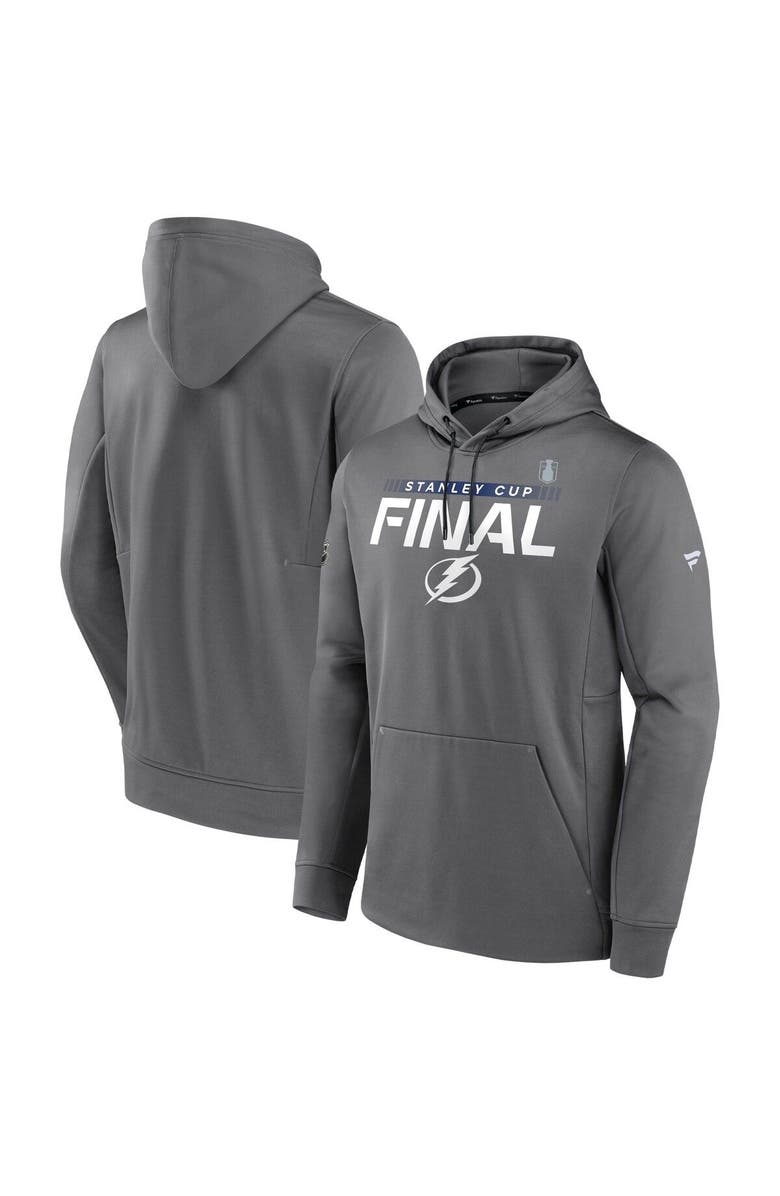 FANATICS Men's Fanatics Branded Gray Tampa Bay Lightning 2022 Stanley Cup Final Pullover Hoodie, Main, color, 