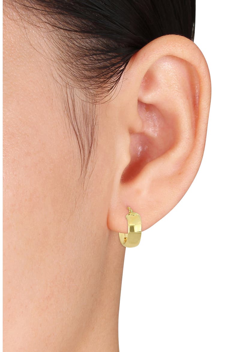15mm Satin Finish Hoop Earrings, Alternate, color, GOLD
