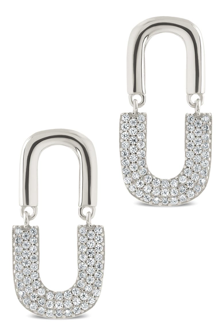 Ellie Radiant Arc Drop Earrings, Alternate, color, SILVER