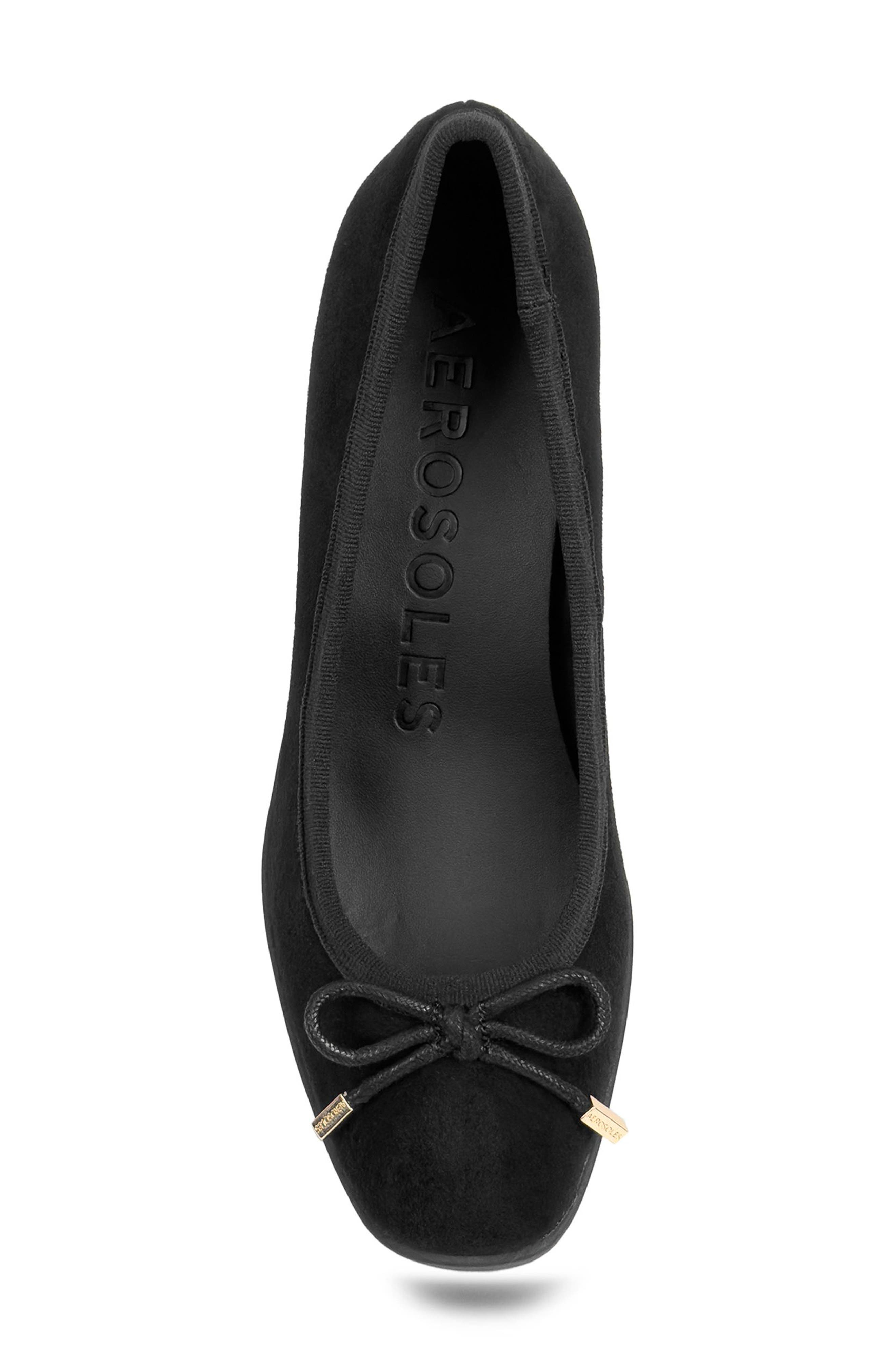 Aerosoles Tema Ballet Wedge Pump, Alternate, color, Black Faux Suede