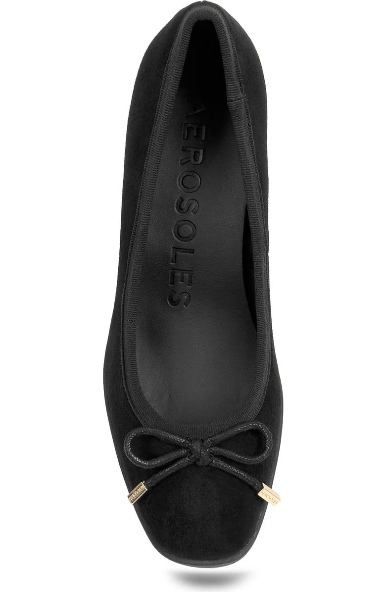 Aerosoles Tema Ballet Wedge Pump, Alternate, color, Black Faux Suede