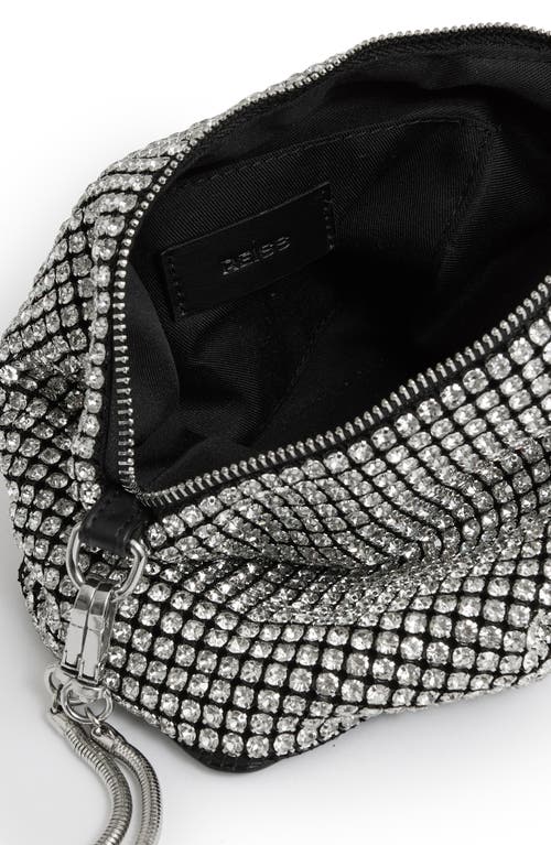 Reiss Leah Crystal Convertible Clutch In Silver