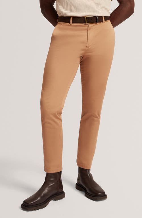 Ted Baker Howeton Slim Stretch Cotton Chino Pant In Brown