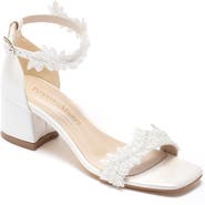 Forever & Always Shoes Elodie Bridal Lace Block Heel Sandal