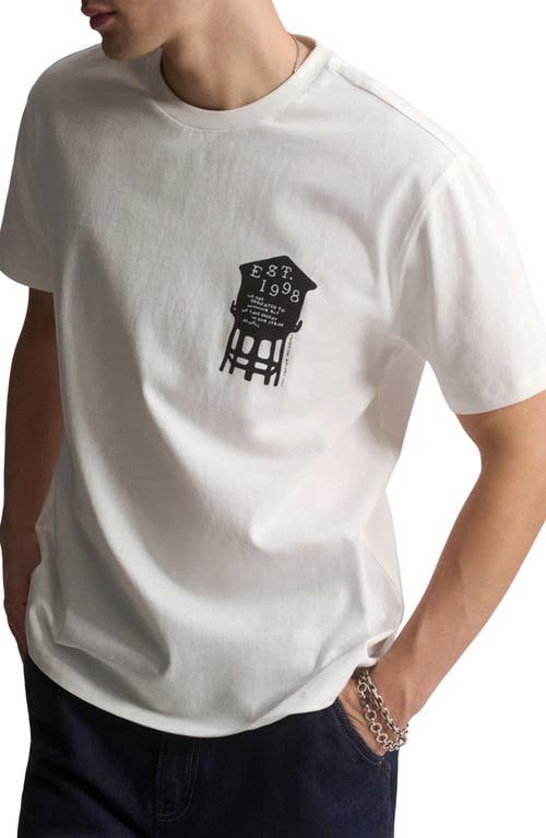 Brooklyn Industries Water Tower Graphic T-shirt In White