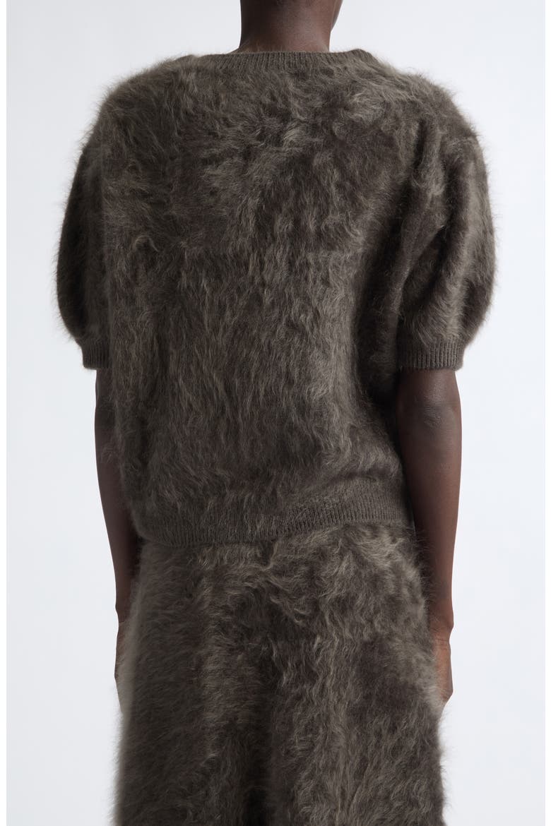 Lucianne Cashmere Cardigan, Alternate, color, DARK FERN BRUSHED