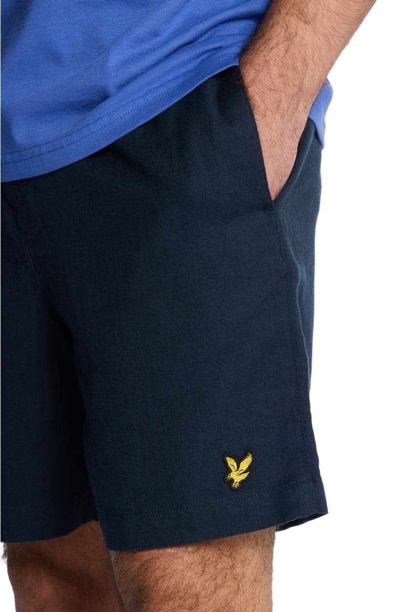 Lyle & Scott Linen Deck Shorts, Alternate, color, Dark Navy