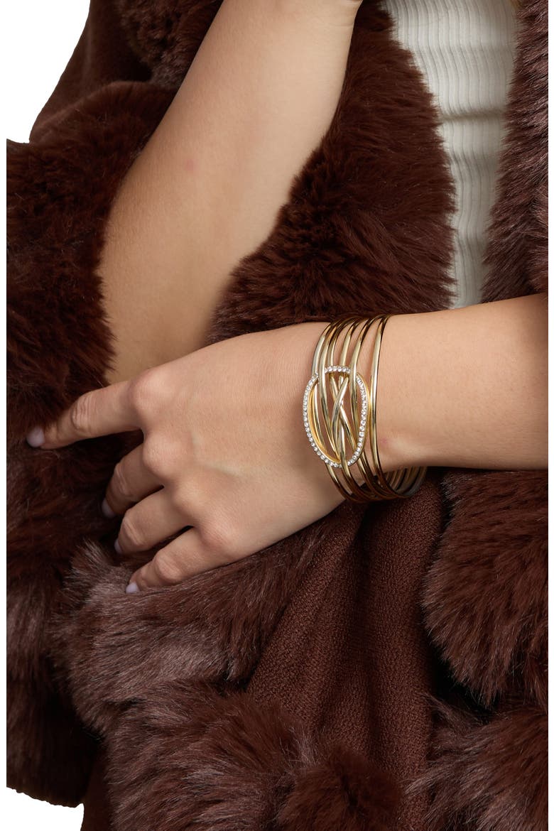 Crystal Embellished Mulitband Bracelet, Alternate, color, GOLD