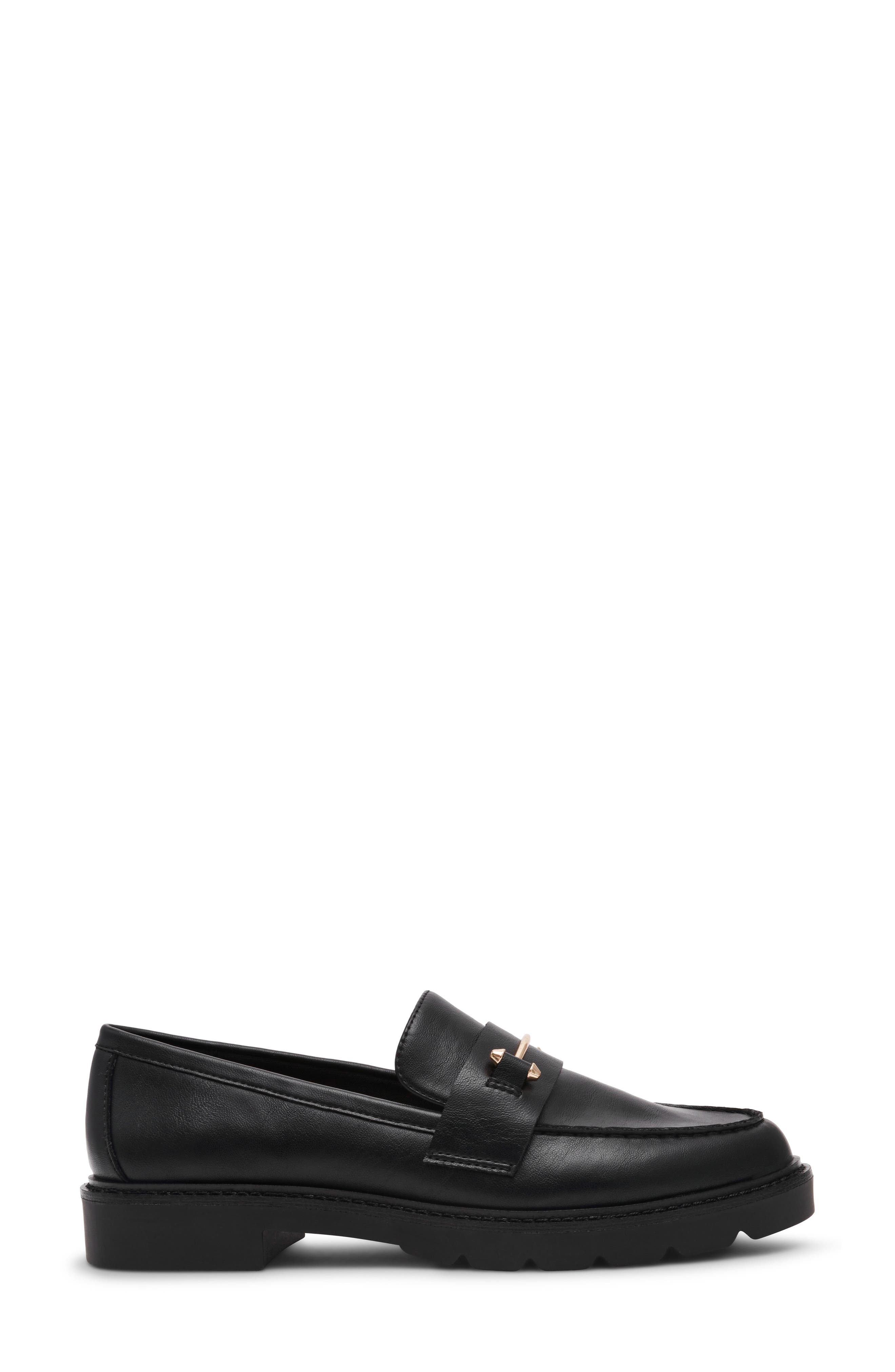 Anne Klein Emme Bit Loafer, Alternate, color, Black Smooth