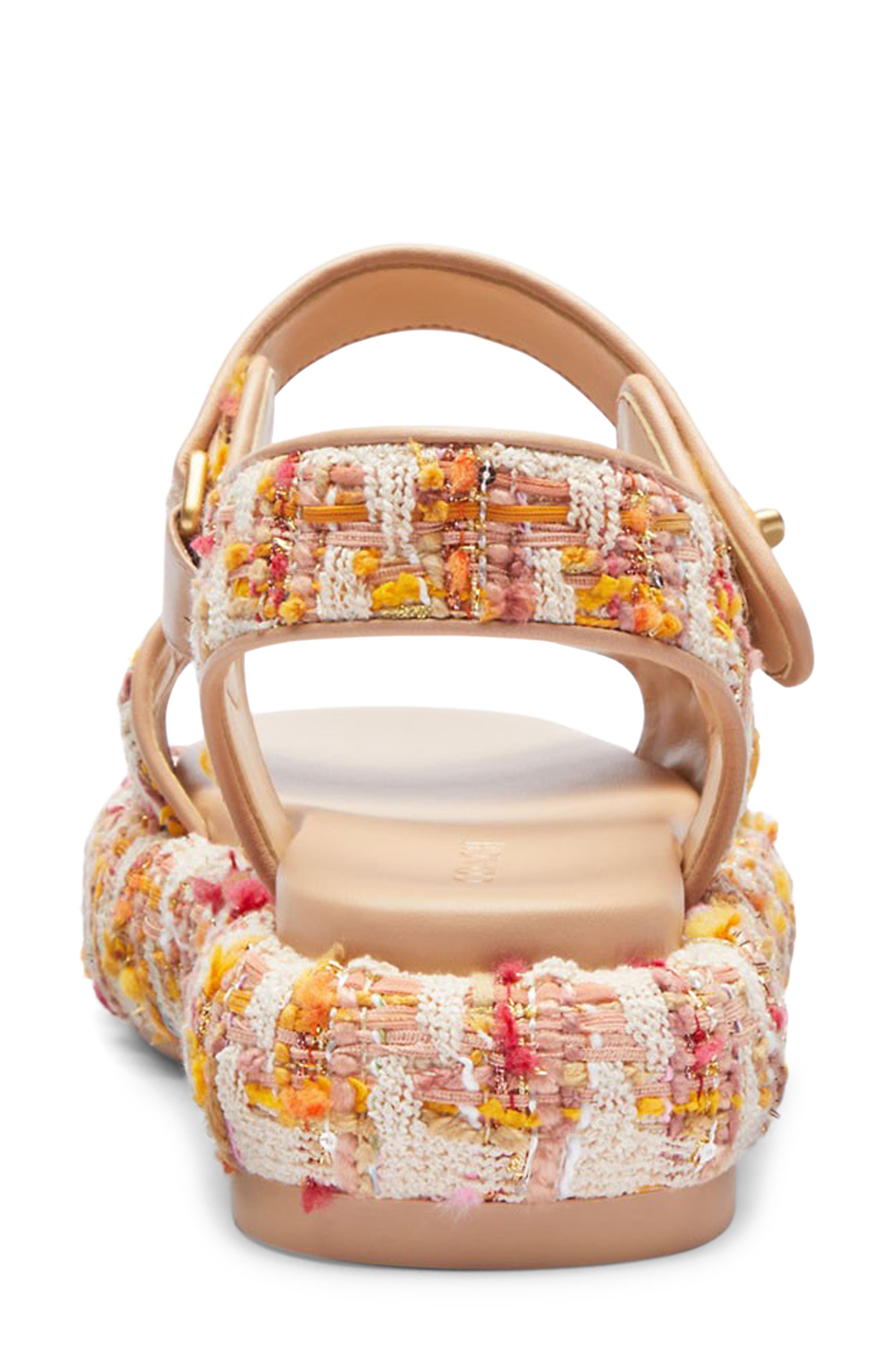 COACH Peyton Tweed Platform Sandal, Alternate, color, 