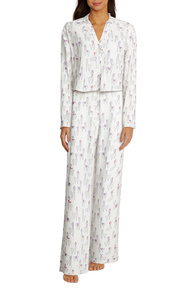 Wildfox Long Sleeve Shirt & Pants Pajamas, Main, color, 