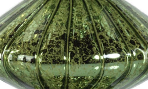 Zodax Set Of 2 Azenor Led Decorative Glass Tabletop Finial Ornaments In Green