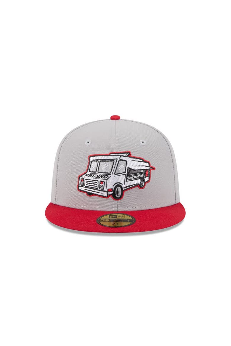 Men's New Era  Gray Fresno Grizzlies Theme Nights 59FIFTY Fitted Hat, Alternate, color, Gray