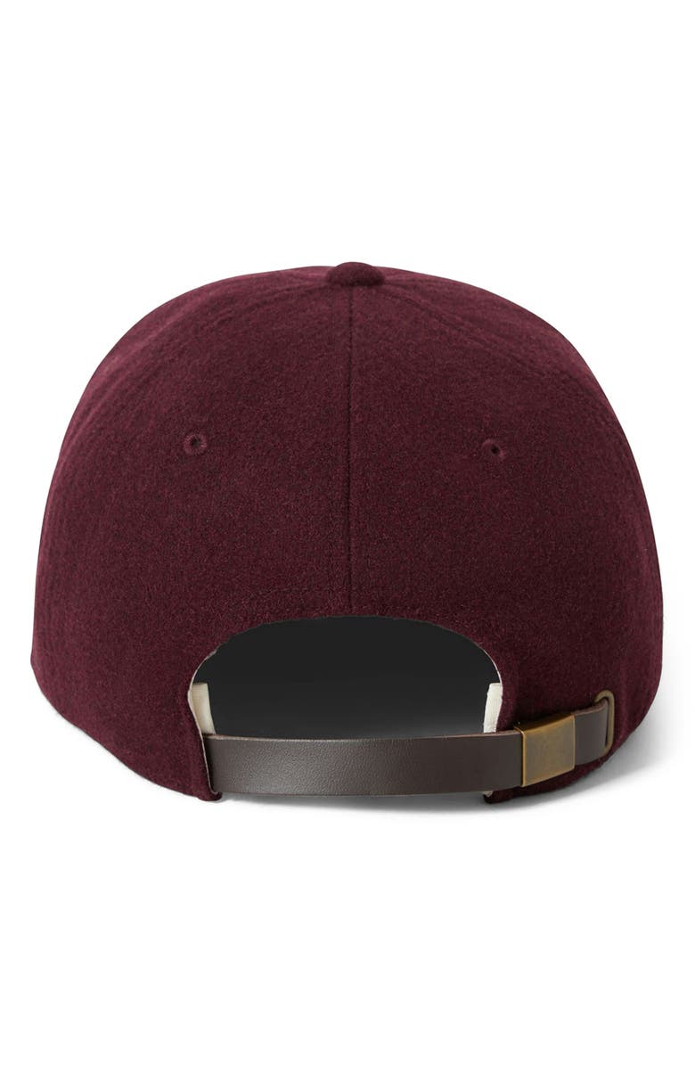 Brixton Big B MP Baseball Cap, Alternate, color, Port Textured Wool