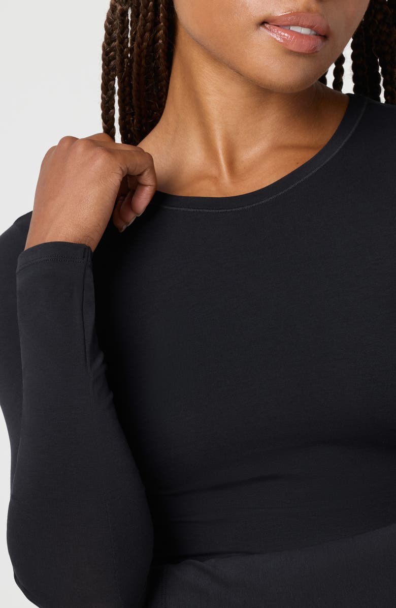 Florence by Mills Softie Cotton Blend Long Sleeve Top, Alternate, color, Black