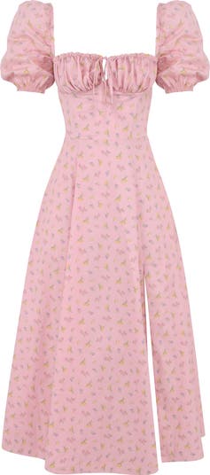 Tallulah Puff Sleeve Midi Dress