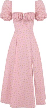 HOUSE OF CB Tallulah Puff Sleeve Midi Dress