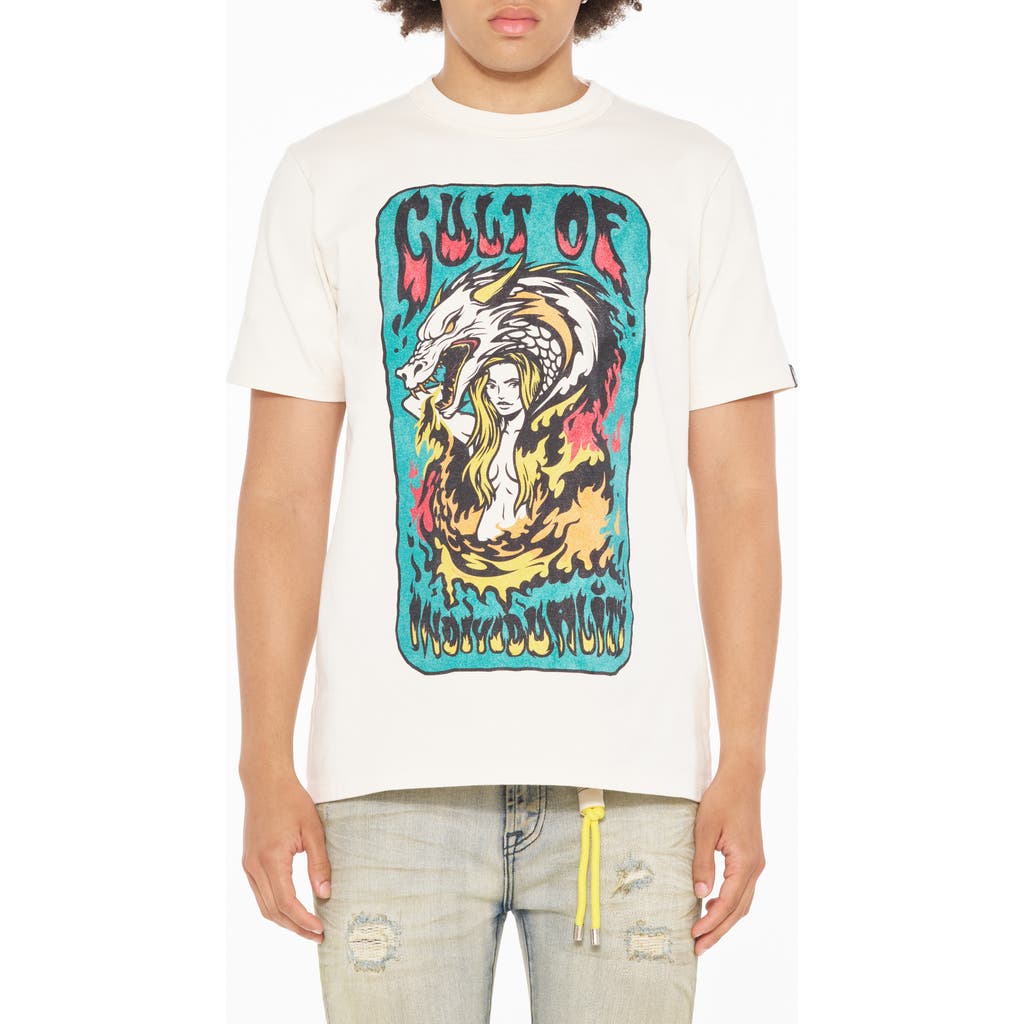 Cult Of Individuality Cotton Graphic T-shirt In Winter White