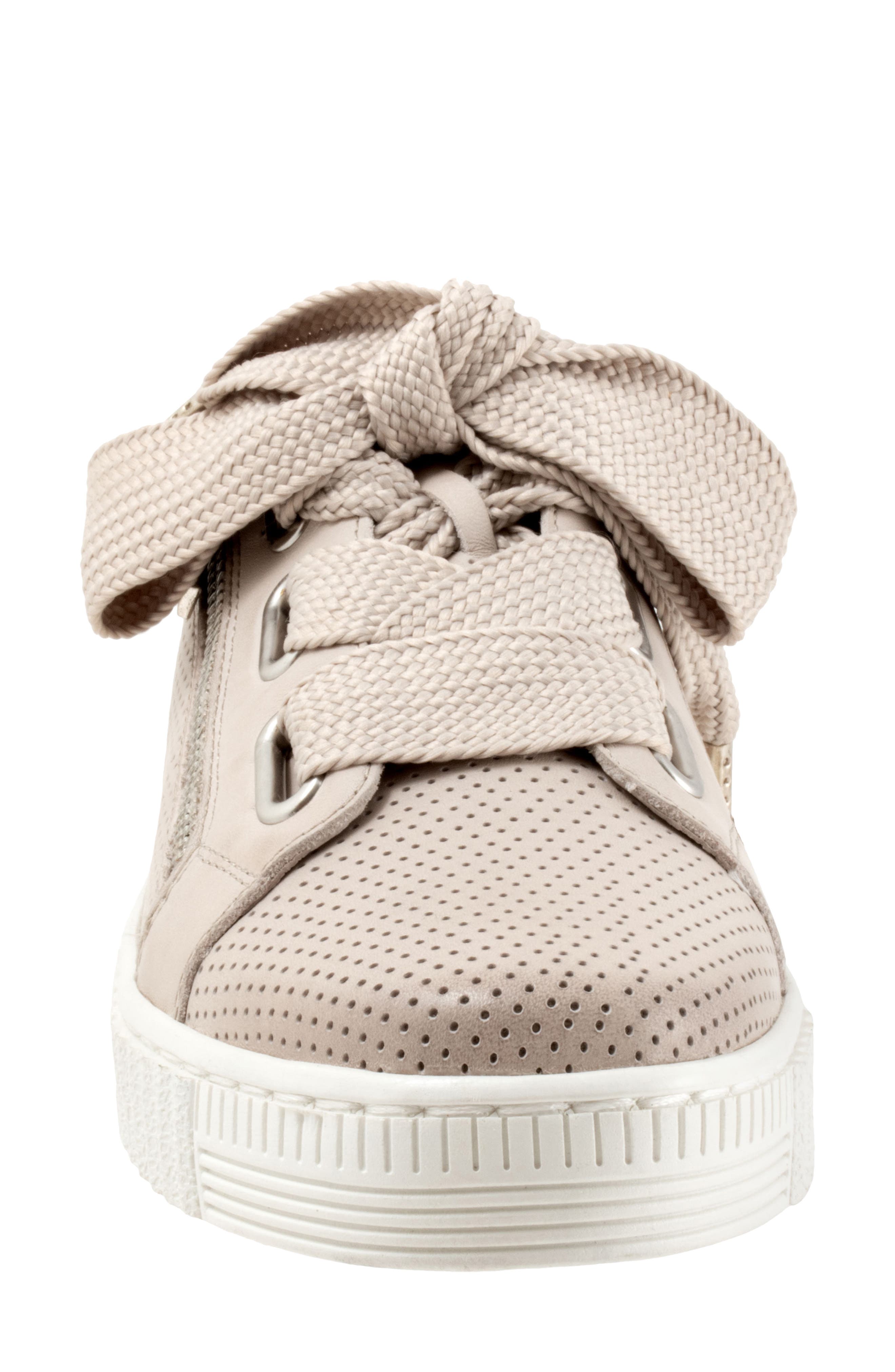 EOS FOOTWEAR Jovi Perforated Leather Sneaker, Alternate, color, Pebble