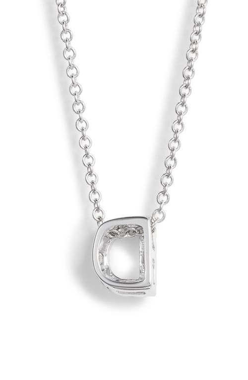 Bony Levy Diamond Pavé Initial Pendant Necklace In 18k White Gold - D
