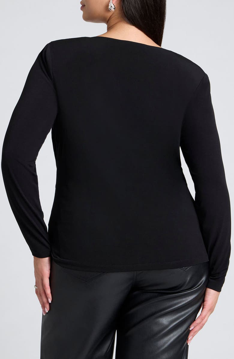 ELOQUII Dramatic Cowl Drape Top, Alternate, color,