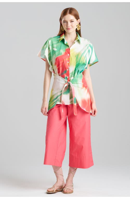 Natori Usami Kimono Wrap Shirt In Multi
