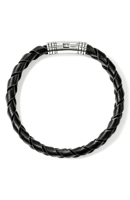 John Hardy Leather & Sterling Silver Bracelet In Black