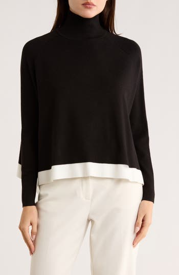 Patrizia Luca Oversize Colorblock Sweater In Black