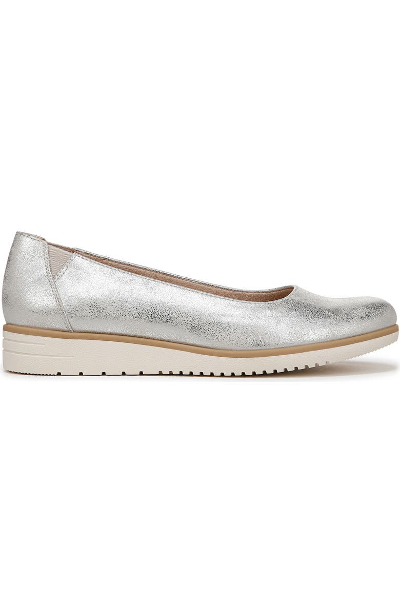 SOUL NATURALIZER Idea Ballet Wedge Slip-On Flat - Wide Width Available, Alternate, color, Silver