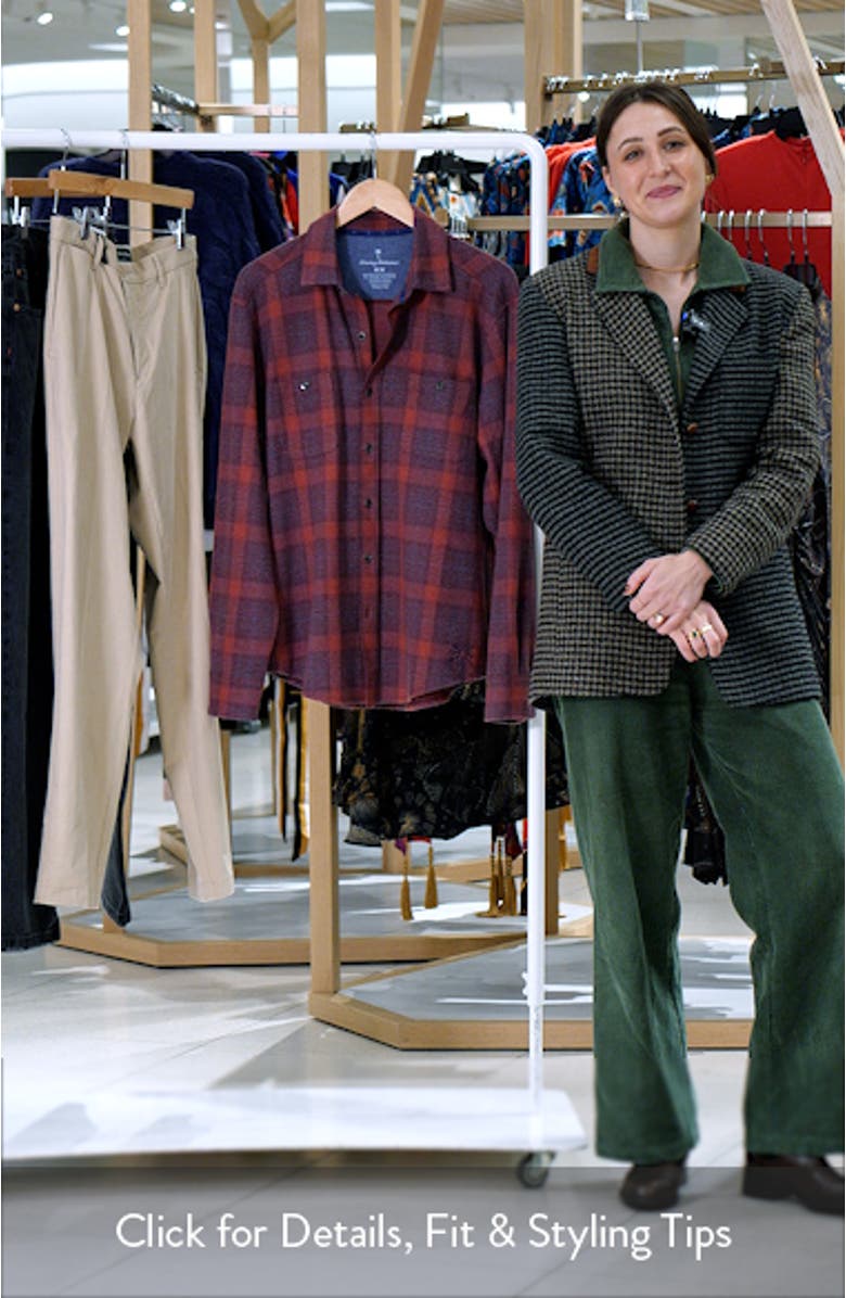 Fireside San Miguel Plaid Cotton Button-Up Shirt, sales video thumbnail